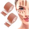 MagiSel Face Lifting Tape, 2 Pezzi Nastro Lifting Facciale, Cerotti Antirughe per il Viso, Patch Antirughe, Anti Wrinkle Patches, Tape Kinesiologico Professionale, Face Lifting Adesivi, 2.5 * 500CM (Beige)