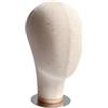 Fenteer Espositore per cappelli per parrucca, supporto per cappelli multifunzionale, testa di manichino per accessorio da barbiere, robusto, Fondo d'Argento
