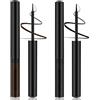 Apooliy 2pcs Matte Eyeliner, Waterproof Liquid Eye Liner, Long Wear 2 Colors Eyeliner Pen，Quick-Drying Colorful Eyeliner Stick, Blue, Brown