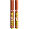 NYX Professional Makeup Fat Oil Slick Click Balsamo Labbra Tonalità 17 Feedworthy Colorato Idratante Effetto Lucido a Lunga Tenuta 12h con Olio di Avocado Lampone e Camemoro - 2 Balsami Labbra
