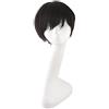 MapofBeauty 12 Pollic/30cm Caldo Cosplay Festa Dritto Corto Parrucche (Marroncino Nero)