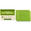 Jentery Set di 2 saponi all'olio di albero del tè, saponi naturali anti acne e antifungini per viso corpo e mani, pulizia delicata e profonda dei pori, controllo degli odori in eccesso di olio, 100 g