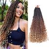 WoWCFyyds 8 confezioni Crochet Braids Hair 18 pollici Goddess Box Braids Dea Box Trecce Extension Capelli Ricci Estremità 3X Treccia Sintetica Estensione Dei Capelli per Donne Nere (1B/30/27)