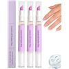 YUNFAX Pusher Oil Pen, 2-in-1 Cuticle Remover Nail Oil, Gentle Esfoliazione & Nail Bed Nutriente, Moisturizes Strengthens Repair, Nail Care for Dry Damaged Nails, cuticle Cleaner Pen (3 pezzi)