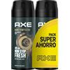 Axe - Confezione risparmio deodorante bodyspray Dark Temptation 2 x 150 ml con tecnologia Dual Action