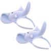 Cabilock Cerchietti Elefante Cartoni 2 Pezzi in Plastico e Stoffa | Compleanno e Cosplay, Stile Orecchie Animaletto, Uso Leggero per Tutte le Età