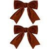 KCHIES Fermagli per capelli con fiocco in velluto marrone, 10,2 cm, decorazione a coccodrillo, forcine per capelli autunnali e invernali, accessorio decorativo per adolescenti, ragazze, bambini, donne,