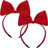 WLLHYF 2 cerchietti per capelli con fiocco rosso, per donne e ragazze, accessori per capelli per feste di Halloween e cosplay