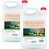 Intercabo Gel e Shampoo 2 in 1 Tè Bianco e Darjeeling - Confezione da 2 Caraffe da 5 Litri, Detergente Corpo e Capelli Profumato, Azione Delicata, Uso Quotidiano