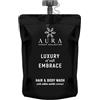 Aura Luxury Collection Black Edition Kit 100 Bustine Shampoo Doccia da 30 ml Stand-up con Tappo Con Estratti Biologici di Ortica Bianca - Kit Cortesia Bagno per Hotel e B&B