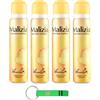 Beni Culinari 4 deodorante MALIZIA Donna Vanilla Seduction Profumo, deodorante spray da donna, 100 ml + portachiavi Beni Culinari