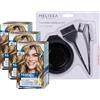 FEI FAN SET PER TINTA: 3x Nordic Blonde, Schiarente Intensivo, Meches Ultra M1, Senza Ammoniaca, Anti Giallo, 6 Livelli di Schiaritura, Più In Omaggio Kit Per La Tintura Dei Capelli, Set Da 3 Pezzi