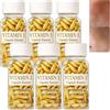 JASUBAI Capsule di vitamina E per il viso, siero anti-invecchiamento idratante rassodante essenza riduce le rughe sottili, schiarisce la pelle, nutre in profondità 60 capsule/scatola (6Box)
