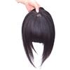 Yair Yangtze 10,2 cm x 10,2 cm parrucca con capelli veri umani topper con frangia per donne (30 cm di colore nero)