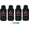 Beni Culinari 4 x shampoo doccia Pino Silvestre Sport Doccia Shampoo, gel doccia profumo di Black Musk 250 ml + portachiavi Beni Culinari