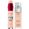 Maybelline New York Il Cancella Età Correttore Liquido Multiuso con Applicatore a Spugnetta Colore 01 Light + Accord Parfait Fondotinta Fluido Naturale 1.N Rose Ivory 30ml