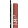 NYX Professional Makeup Rossetto Liquido Smooth Whip Tinta Labbra Matte Teddy Fluff con Burro di Karité Flacone da 4ml + Pennello Labbra Pro Brush Lip con Punta Sottile - Set da 2