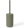 Inbagno Porta Scopino Bagno Verde Cannettato In Plastica Rigida - Linea Arizona | D 8 X H 32,5 Cm
