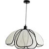 ＡＷＨＡＯ Lampadario Boho Plafoniera a Forma di Fiore con Lampadina E27 Paralume in Tessuto per Caffetteria Corridoio Camera Da Letto Lavanderia, diametro 50 cm