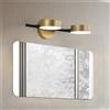 XINYASEE Applique moderna, lampada da parete per il bagno, lampada da parete a LED dorata da 8-12 W, design a doppia luce, adatta per specchi da bagno, camere da letto e soggiorni. (Due teste)