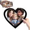 PSUNEY Personalizzato 3D Cartoon Style Photo Frame Segno In Legno Cornice Personalizzata per Foto di Famiglia 3D Cartoon Portrait Gift Caricatura Regali di Natale Coppia Anniversario