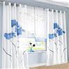 SIMPVALE 2 Pezzi Tende Della Soggiorno a Garofano Stampato Floreale Manuale Trattamento Delle Finestre per Sala, larghezza 150 cm, Blu, Altezza 145cm