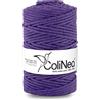 ColiNea, cordoncino in cotone con anima in cotone, intrecciato, 5mm, 100m (Viola, 100m)