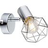 Globo Faretto da parete lampada cromo soggiorno lavoro gabbia spot lampada orientabile 54802-1 XARA I