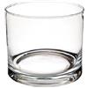 EURO ITALIA - Vaso cilindrico in vetro trasparente Diametro 19 cm, Altezza 20 cm