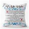 AL PRODUCTION Cuscino Personalizzato con Frase per Figlio 40x40 cm con Fodera e Imbottitura per Divano, Letto e Poltrona - Idee Regalo Uomo Compleanno e Natale - Made in Italy