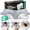 Shootforthestars CERVICALFLEX Cuscino Cervicale per Dormire in Memory Foam Comodo Fin dalla Prima Notte - Cuscino Ortopedico Cervicale Ergonomico per Dormire di Lato o Supini Sfoderabile e Lavabile (Chiaro)