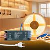 KSIBNW Striscia LED COB 24V Autoadesiva, 5M Strip Luci Bianco Caldo 3000K 320LEDs/M Flessibile Strisce LED Larghezza 8mm Con Trasformatore 24V 100W e Cavo di Alimentazione per Casa Camera Cucina