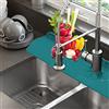 Tixiyu 1PC lavello da cucina paraspruzzi maniglia in silicone vassoio raccoglitore di gocciolamento, rubinetto assorbente tappetino lavello protezioni cucina lavello tappetino per bagno fattoria