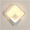 Riserva Applique da Parete Interno LED 17W, Quadrato 3000K Bianca | Lampada da Parete Moderno per Soggiorno, Camera da Letto, Corridoio, Studio, Scala