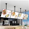 YANDDEA Cartellone luminoso a LED con cornice a scatto sottile, cartellone luminoso pubblicitario a LED per menu, espositore per fast food, cartellone pubblicitario montato a parete per negozi 4pcs-60×100cm