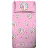 hermet Unicorno Completo Letto 1 PIAZZA, Colore Rosa 100% Cotone