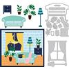 BENECREAT 2 fustelle in metallo per mobili, comode, per divano, finestra, tende, luci, piante verdi, decorazioni per la casa, stencil per fai da te, scrapbooking, goffratura decorativa, spessore 0,8