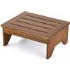 StrongTek Bamboo Sgabello per Adulti con Bordi Arrotondati - Step per Letti Alti, Capacità 300 Lbs, Antiscivolo per Bagno, Giardino, Cucina (Noce)
