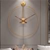 Generic Grande orologio da parete silenzioso dal design moderno per cucina, salotto e ufficio, decorazione murale unica, dorato, 80 cm