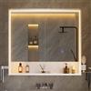 mojiasion Specchio Bagno Contenitore 80Lx78Hx18P cm - Luce LED 3 Lati, Touch con 3 Luci & Prese + USB, Porta Asciugacapelli e Asciugamani, Mobile Bagno con Specchio a Due Ante - Soft-Close