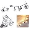 hofstein Plafoniera Orebro, lampada da soffitto in metallo cromato a 6 luci, con faretti regolabili, 6 x attacco E14 max. 40 Watt, faretto moderno con reticolato, adatto per lampadine a LED