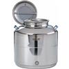 SANSONE Contenitore Bidone Fusto Saldato per Olio, 30 Litri, Acciaio Inossidabile Aisi 304, Bianco