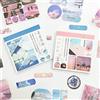Frekyar Set di accessori per scrapbooking e journaling, 80 pezzi adesivi Washi in stile paesaggio, adesivi per scrapbooking per diario, planner, quaderno, pittura, cornice per foto (The Wind at the Crossroads