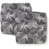 PARAMAISON Cuscini Sedie Cucina con Fascia Elastica Dalila, Set da 2 pezzi, Imbottito, Sfoderabile con Zip | 40x40x4,5 cm Grigio