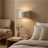 B·LED BARCELONA LED BARCELONA LED Applique da Parete Bianca in Cemento "Raquel" Up & Down 1xG9, Piccola Lampada da Parete Moderna Minimalista Stile Scandinavo, Luce Interna per Soggiorno Camera Corridoio Hotel
