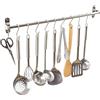 Alicemall Multifunzione Rastrelliera di Asciugamano Attaccapanni Appesa Aste Rack per Accessori da Cucina e Bagno in Acciaio Inossidabile 304 Lunghezza 60 cm con 10 Ganci di S