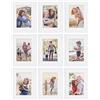 PHOTOLINI Set di 9 cornici per poster 30x40 cm con passe-partout 20x30 cm bianco legno MDF, plexiglass infrangibile, da parete, accessori inclusi - per foto, immagini e poster