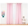 TRAMAS+ Tende per interni,1 pezzo, Tende semi trasparenti per il soggiorno e la camera da letto 140x260cm, con occhielli, camera da letto, bambini, giovani e adulti e sala da pranzo - Rosa