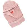 Gabel - Accappatoio adulto unisex in spugna di puro cotone idrofilo, tinta unita, peso spugna 380 gr/mq, ampie tasche, cintura e pratico cappuccio, anche come vestaglia.