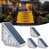 HuaMuDM 4 Pezzi LED Solare Lampada da Scala,Luce Solare per Scale,Luce per Gradini Esterni, Lampade a LED da Giardino per Cortili,Portico,Patio,Decorazione,Adulto,Regalo